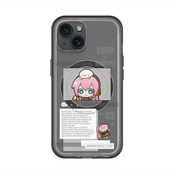 スリムプロテクションプレミアムケース with MagSafe［ しろたん×初音ミク - 巡音ルカ - インフォグラフィック ］