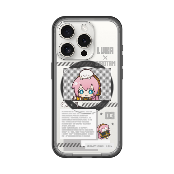 スリムプロテクションプレミアムケース with MagSafe［ しろたん×初音ミク - 巡音ルカ - インフォグラフィック ］
