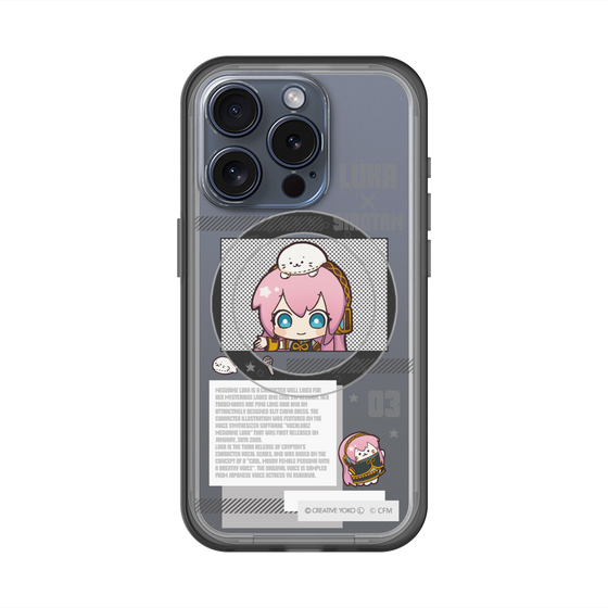 スリムプロテクションプレミアムケース with MagSafe［ しろたん×初音ミク - 巡音ルカ - インフォグラフィック ］
