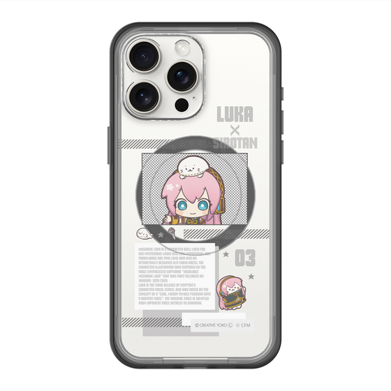 スリムプロテクションプレミアムケース with MagSafe［ しろたん×初音ミク - 巡音ルカ - インフォグラフィック ］