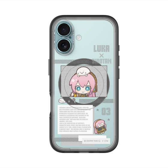 スリムプロテクションプレミアムケース with MagSafe［ しろたん×初音ミク - 巡音ルカ - インフォグラフィック ］