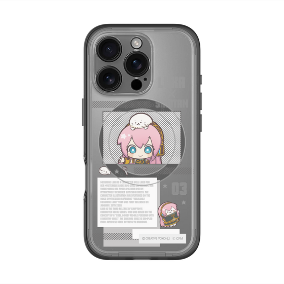 スリムプロテクションプレミアムケース with MagSafe［ しろたん×初音ミク - 巡音ルカ - インフォグラフィック ］