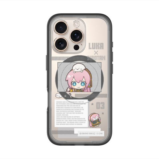 スリムプロテクションプレミアムケース with MagSafe［ しろたん×初音ミク - 巡音ルカ - インフォグラフィック ］