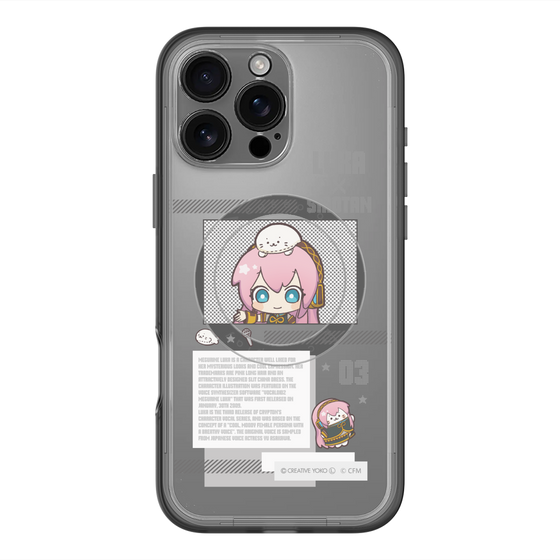スリムプロテクションプレミアムケース with MagSafe［ しろたん×初音ミク - 巡音ルカ - インフォグラフィック ］