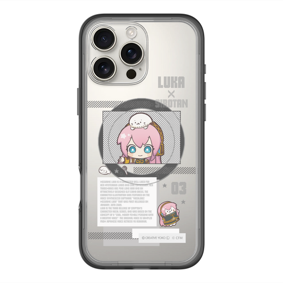 スリムプロテクションプレミアムケース with MagSafe［ しろたん×初音ミク - 巡音ルカ - インフォグラフィック ］