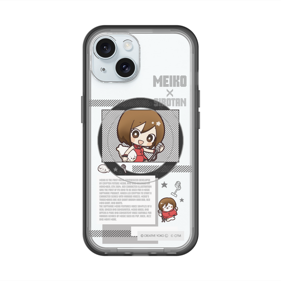 スリムプロテクションプレミアムケース with MagSafe［ しろたん×初音ミク - MEIKO - インフォグラフィック ］