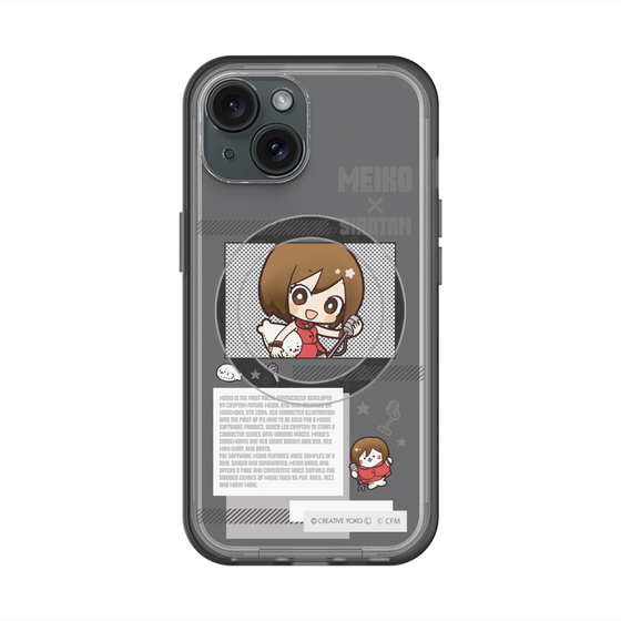 スリムプロテクションプレミアムケース with MagSafe［ しろたん×初音ミク - MEIKO - インフォグラフィック ］