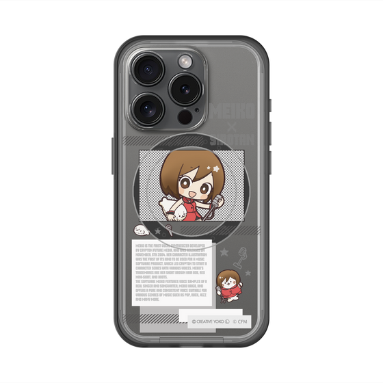 スリムプロテクションプレミアムケース with MagSafe［ しろたん×初音ミク - MEIKO - インフォグラフィック ］