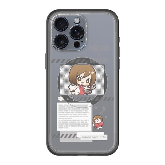 スリムプロテクションプレミアムケース with MagSafe［ しろたん×初音ミク - MEIKO - インフォグラフィック ］