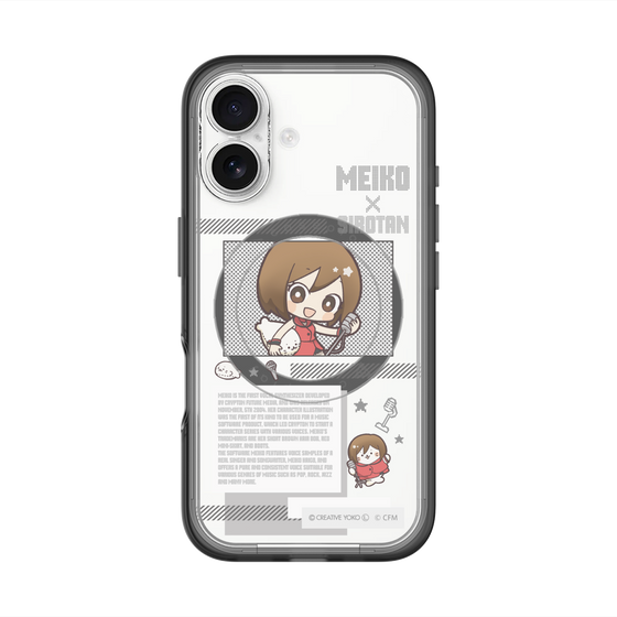 スリムプロテクションプレミアムケース with MagSafe［ しろたん×初音ミク - MEIKO - インフォグラフィック ］
