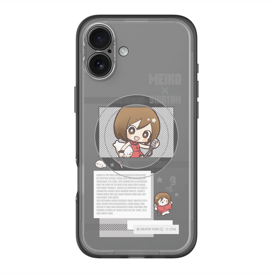 スリムプロテクションプレミアムケース with MagSafe［ しろたん×初音ミク - MEIKO - インフォグラフィック ］