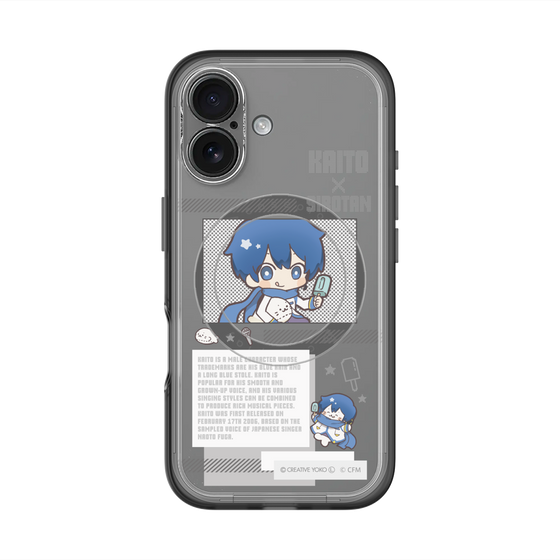 スリムプロテクションプレミアムケース with MagSafe［ しろたん×初音ミク - KAITO - インフォグラフィック ］