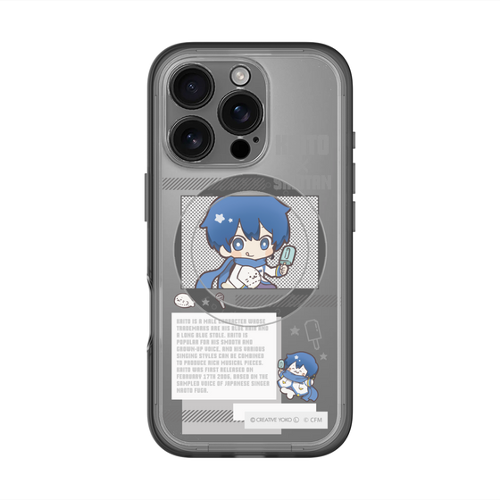 スリムプロテクションプレミアムケース with MagSafe［ しろたん×初音ミク - KAITO - インフォグラフィック ］