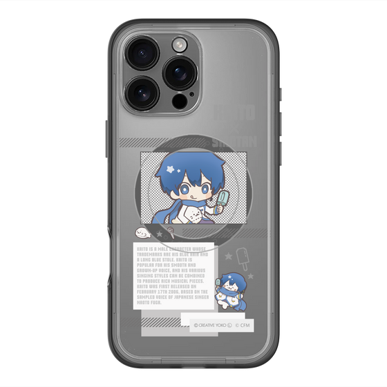 スリムプロテクションプレミアムケース with MagSafe［ しろたん×初音ミク - KAITO - インフォグラフィック ］