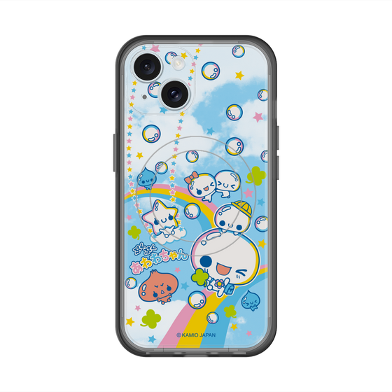 スリムプロテクションプレミアムケース with MagSafe［ ぷくぷくあわわちゃん - レインボー ］