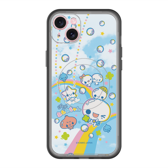 スリムプロテクションプレミアムケース with MagSafe［ ぷくぷくあわわちゃん - レインボー ］