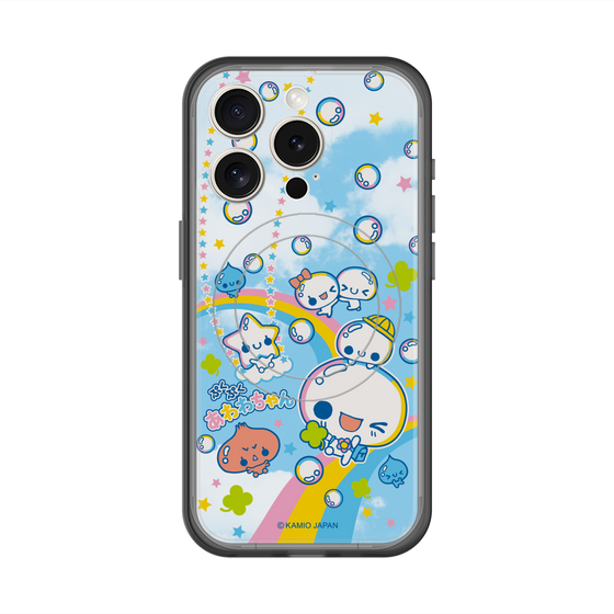 スリムプロテクションプレミアムケース with MagSafe［ ぷくぷくあわわちゃん - レインボー ］