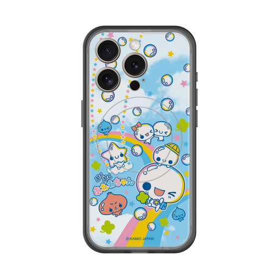 スリムプロテクションプレミアムケース with MagSafe［ ぷくぷくあわわちゃん - レインボー ］