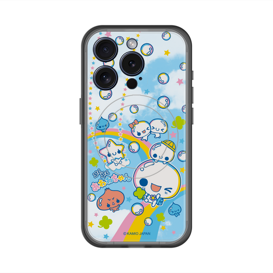 スリムプロテクションプレミアムケース with MagSafe［ ぷくぷくあわわちゃん - レインボー ］