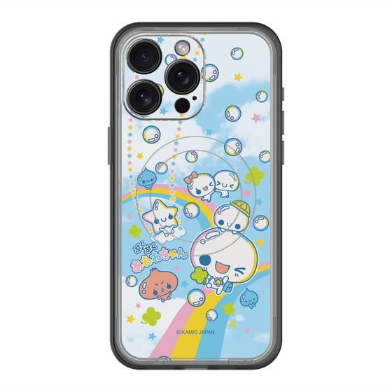 スリムプロテクションプレミアムケース with MagSafe［ ぷくぷくあわわちゃん - レインボー ］