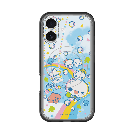 スリムプロテクションプレミアムケース with MagSafe［ ぷくぷくあわわちゃん - レインボー ］