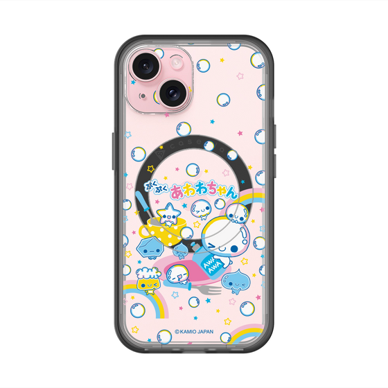 スリムプロテクションプレミアムケース with MagSafe［ ぷくぷくあわわちゃん - しゃぼんだま ］