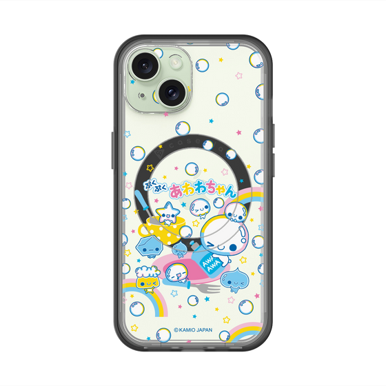 スリムプロテクションプレミアムケース with MagSafe［ ぷくぷくあわわちゃん - しゃぼんだま ］