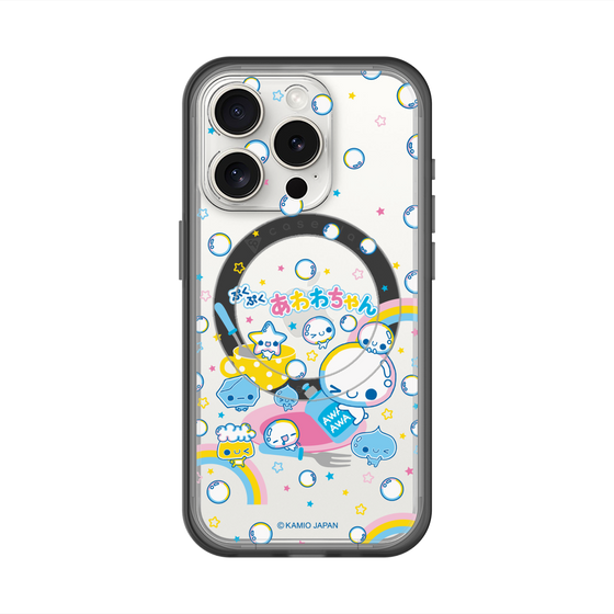 スリムプロテクションプレミアムケース with MagSafe［ ぷくぷくあわわちゃん - しゃぼんだま ］