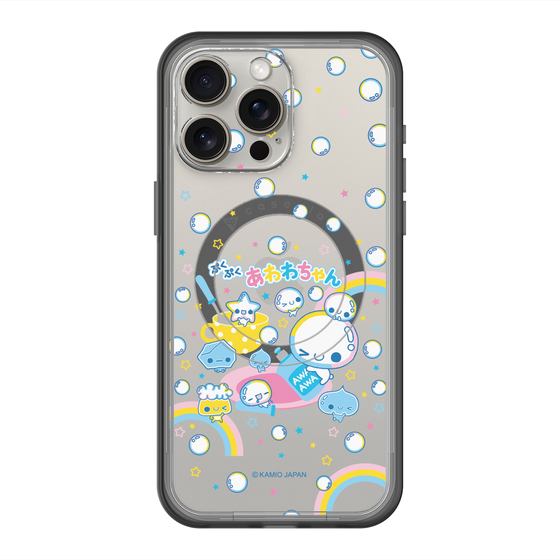 スリムプロテクションプレミアムケース with MagSafe［ ぷくぷくあわわちゃん - しゃぼんだま ］