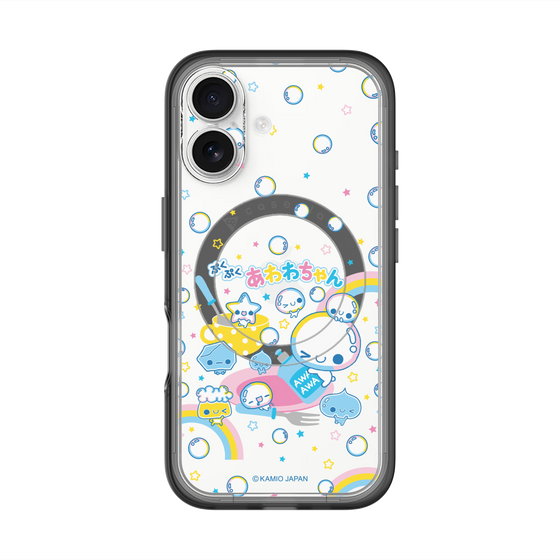 スリムプロテクションプレミアムケース with MagSafe［ ぷくぷくあわわちゃん - しゃぼんだま ］