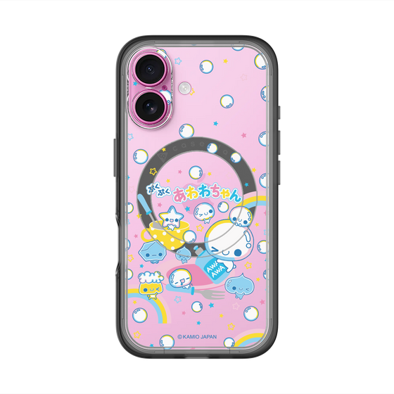スリムプロテクションプレミアムケース with MagSafe［ ぷくぷくあわわちゃん - しゃぼんだま ］