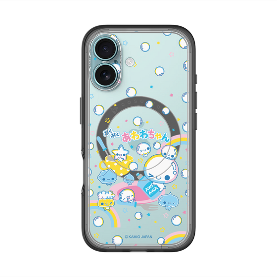 スリムプロテクションプレミアムケース with MagSafe［ ぷくぷくあわわちゃん - しゃぼんだま ］