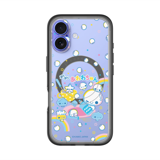スリムプロテクションプレミアムケース with MagSafe［ ぷくぷくあわわちゃん - しゃぼんだま ］