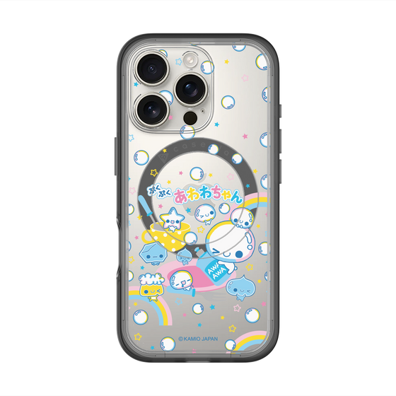 スリムプロテクションプレミアムケース with MagSafe［ ぷくぷくあわわちゃん - しゃぼんだま ］
