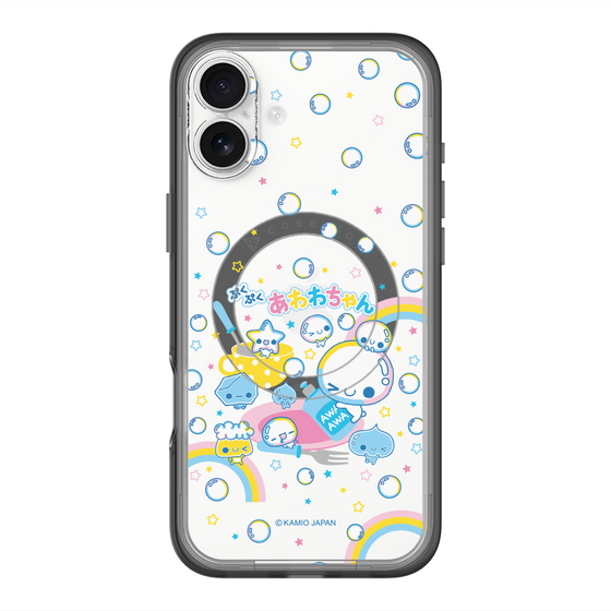 スリムプロテクションプレミアムケース with MagSafe［ ぷくぷくあわわちゃん - しゃぼんだま ］