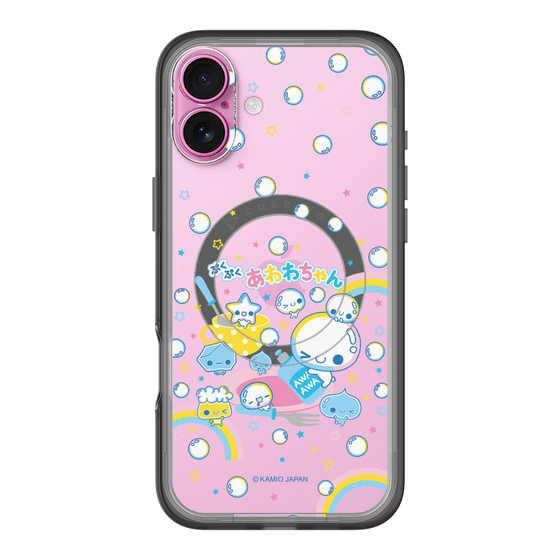 スリムプロテクションプレミアムケース with MagSafe［ ぷくぷくあわわちゃん - しゃぼんだま ］
