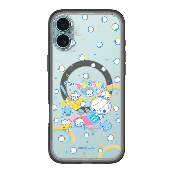 スリムプロテクションプレミアムケース with MagSafe［ ぷくぷくあわわちゃん - しゃぼんだま ］