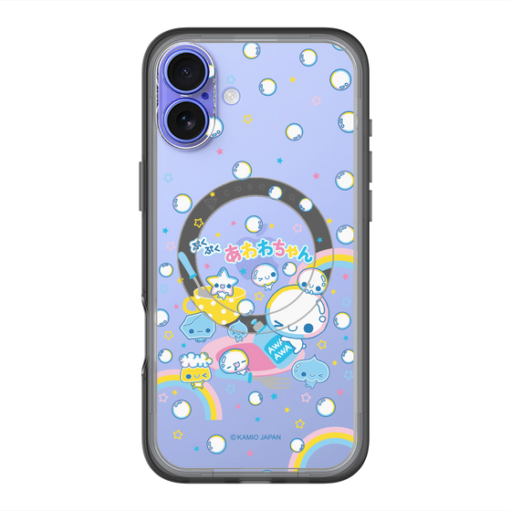 スリムプロテクションプレミアムケース with MagSafe［ ぷくぷくあわわちゃん - しゃぼんだま ］