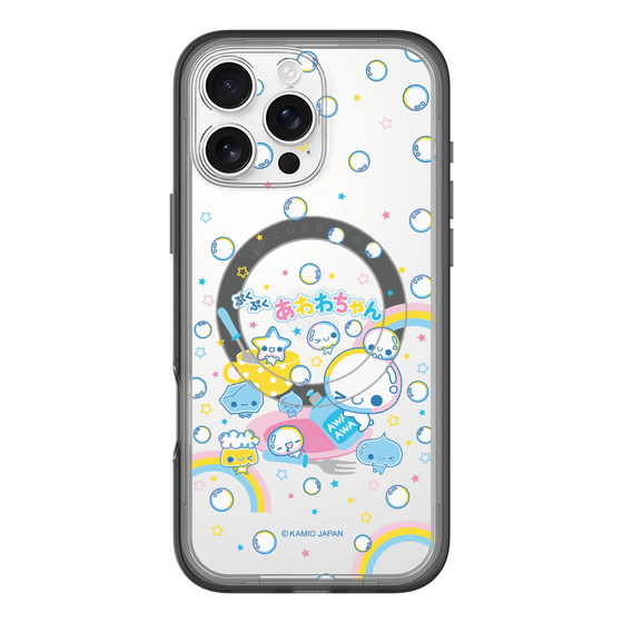 スリムプロテクションプレミアムケース with MagSafe［ ぷくぷくあわわちゃん - しゃぼんだま ］