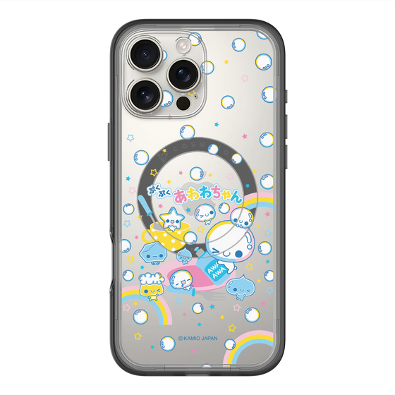 スリムプロテクションプレミアムケース with MagSafe［ ぷくぷくあわわちゃん - しゃぼんだま ］