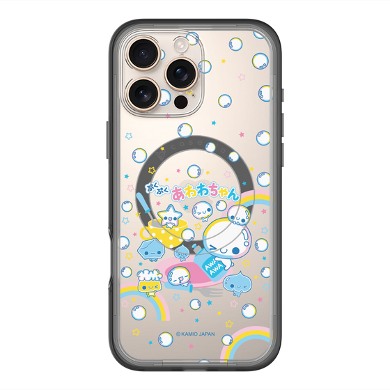 スリムプロテクションプレミアムケース with MagSafe［ ぷくぷくあわわちゃん - しゃぼんだま ］