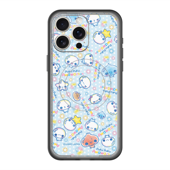 スリムプロテクションプレミアムケース with MagSafe［ ぷくぷくあわわちゃん - 総柄 ］