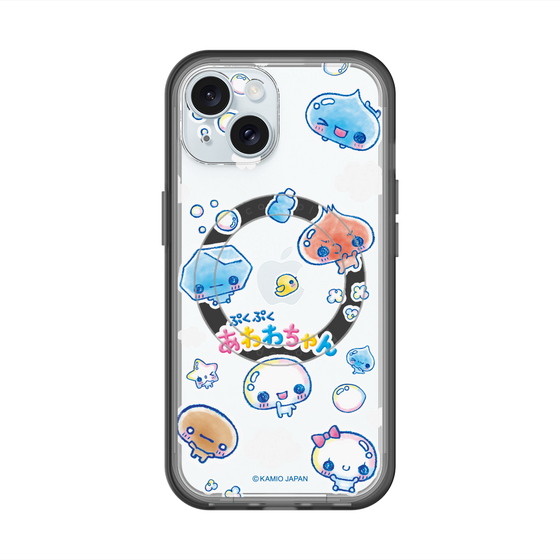 スリムプロテクションプレミアムケース with MagSafe［ ぷくぷくあわわちゃん - ステッカー ］