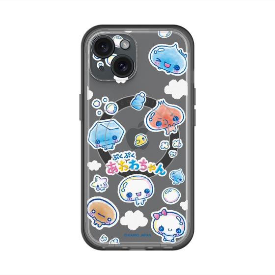 スリムプロテクションプレミアムケース with MagSafe［ ぷくぷくあわわちゃん - ステッカー ］