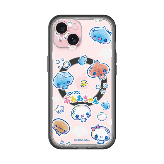 スリムプロテクションプレミアムケース with MagSafe［ ぷくぷくあわわちゃん - ステッカー ］