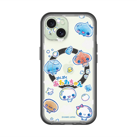 スリムプロテクションプレミアムケース with MagSafe［ ぷくぷくあわわちゃん - ステッカー ］