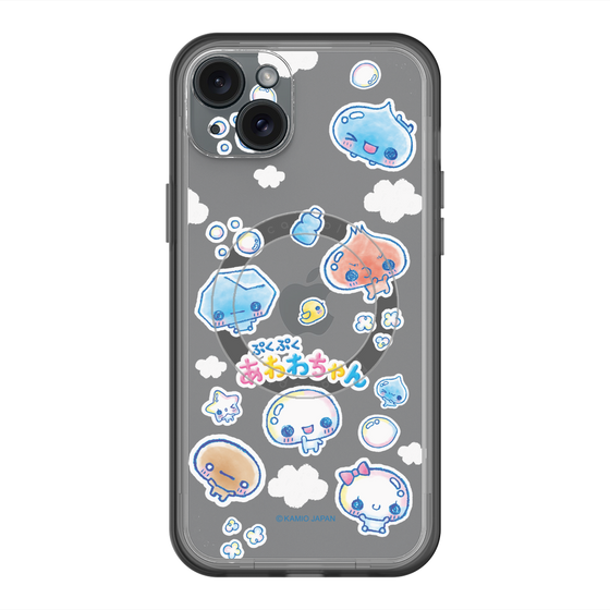 スリムプロテクションプレミアムケース with MagSafe［ ぷくぷくあわわちゃん - ステッカー ］