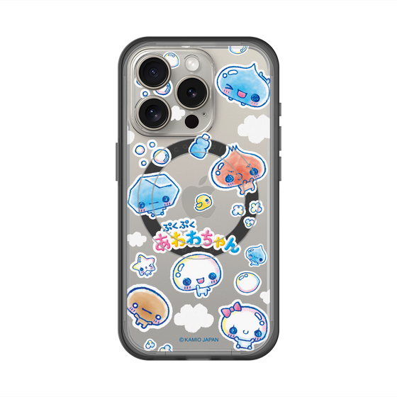 スリムプロテクションプレミアムケース with MagSafe［ ぷくぷくあわわちゃん - ステッカー ］