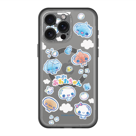 スリムプロテクションプレミアムケース with MagSafe［ ぷくぷくあわわちゃん - ステッカー ］