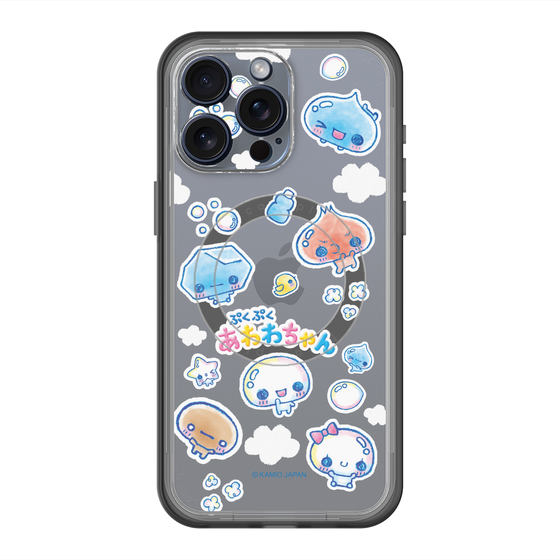 スリムプロテクションプレミアムケース with MagSafe［ ぷくぷくあわわちゃん - ステッカー ］